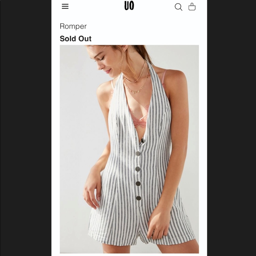Urban Outfitters Cooperative Stripe Romper